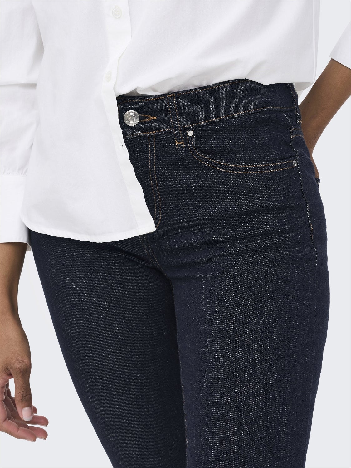 ONLBLUSH Mittlere Taille Skinny Fit Jeans Dark Blue Denim