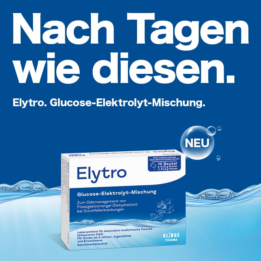 Elytro Glucose-Elektrolyt-Mischung bei Durchfall