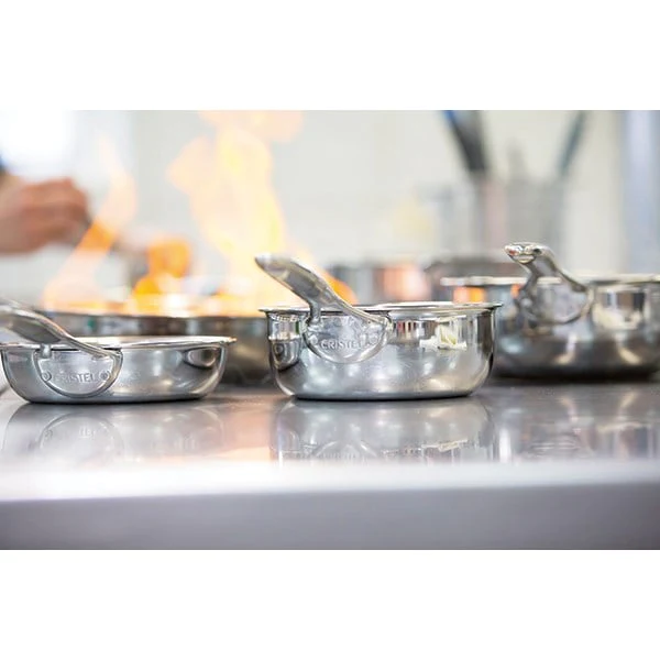 Lot 3 casseroles inox Castel'Pro 16,18 et 20 cm Cristel