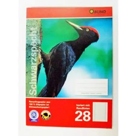 Greenpeace 47028 Schulheft, A4, Lineatur 28, kariert mit Doppelrand