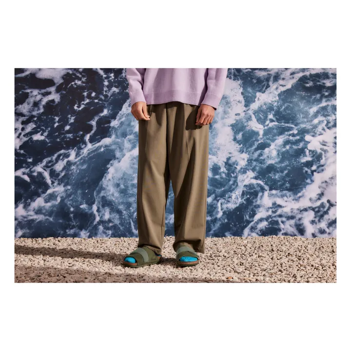 BIRKENSTOCK Sandales Kyoto Chaussant Normal | Vert kaki