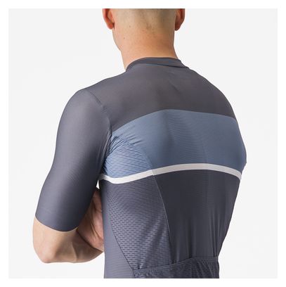 Maillot Manches Courtes Castelli Tradizione Bleu/Gris