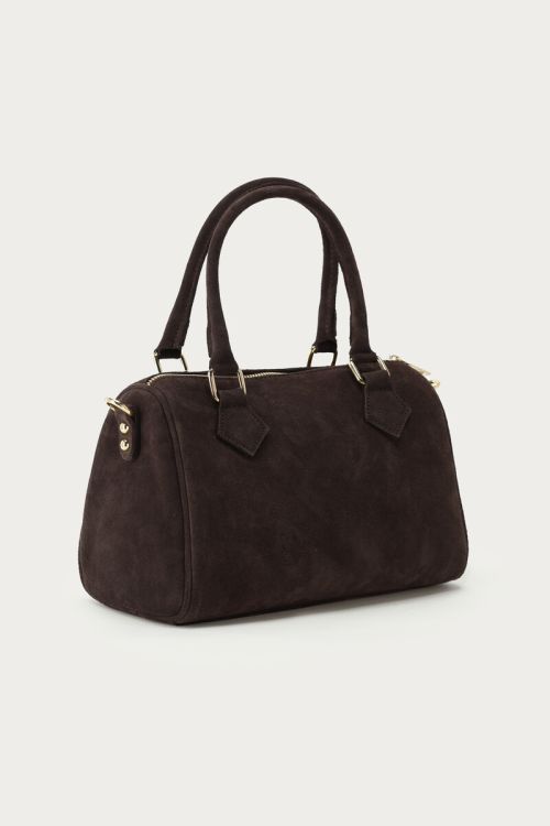 Bruin suède tas