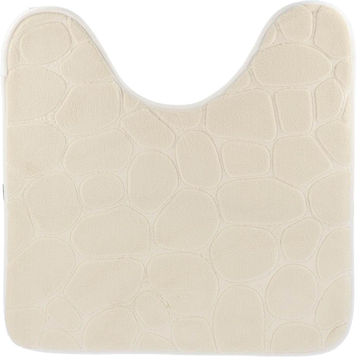 TAPIS CONTOUR WC MEMOIRE DE FORME GALET 45X50CM NATUREL