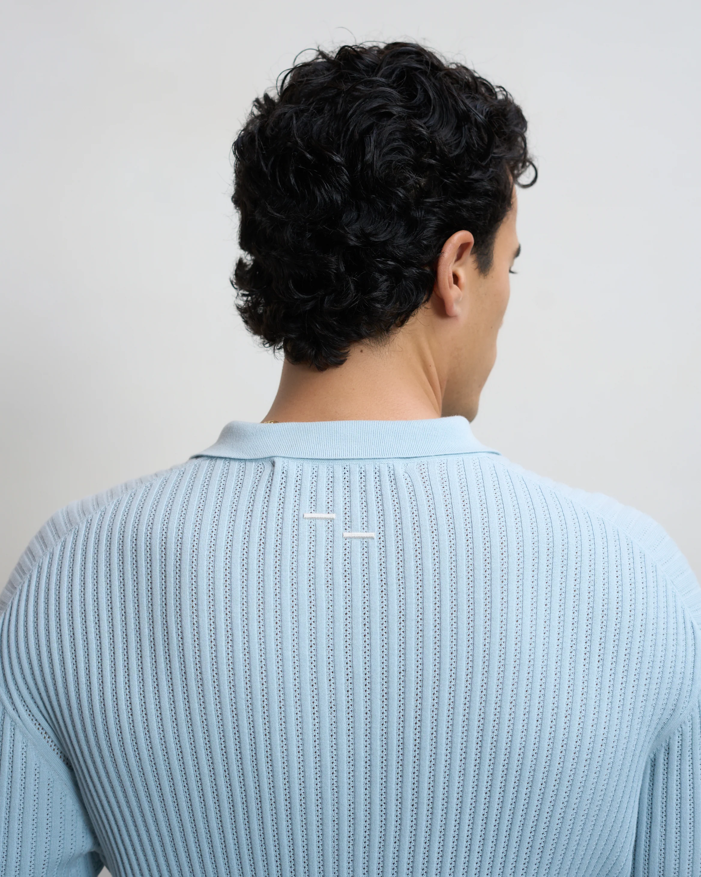 Fine Knit Polo Skyway