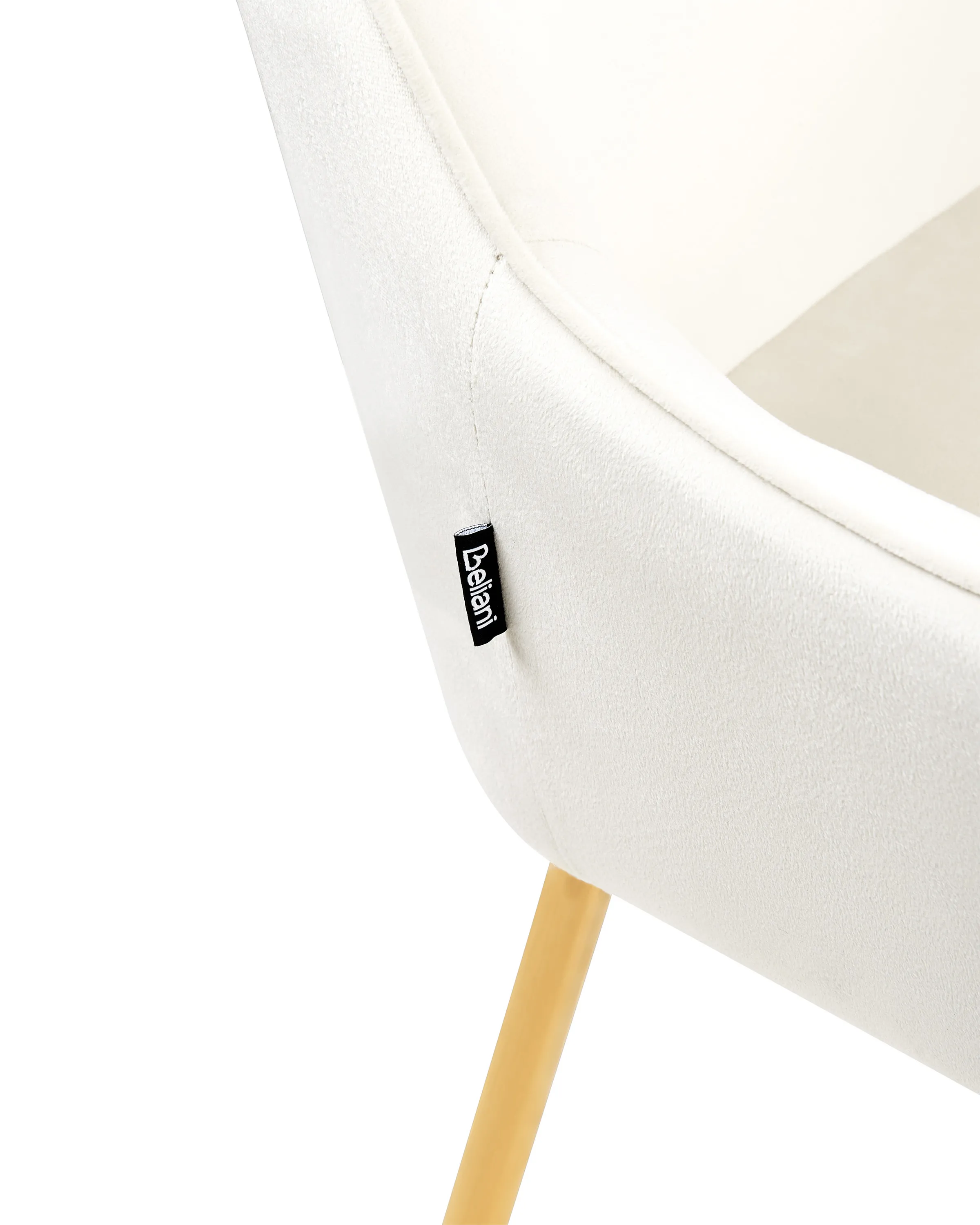 Set van 2 eetkamerstoelen LOVERNA Fluweel Gebroken wit