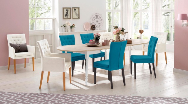 Home affaire 4-Fussstuhl »Colorado« (Set) 2 Stk.Beine aus Buche, wengefarben lackiert, Im 2er, 4er oder 6er-Set