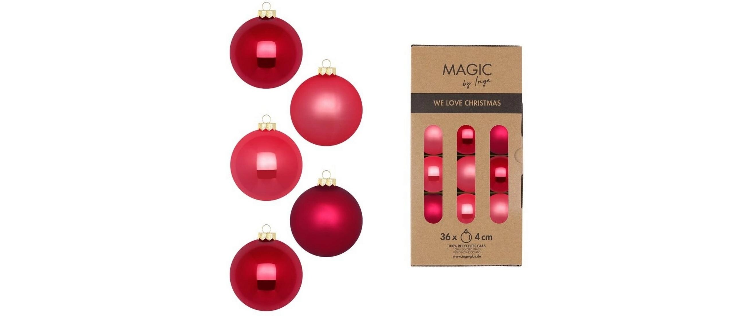 Weihnachtskugel Gentle Pink 36 Stück, RosaChristbaumkugeln