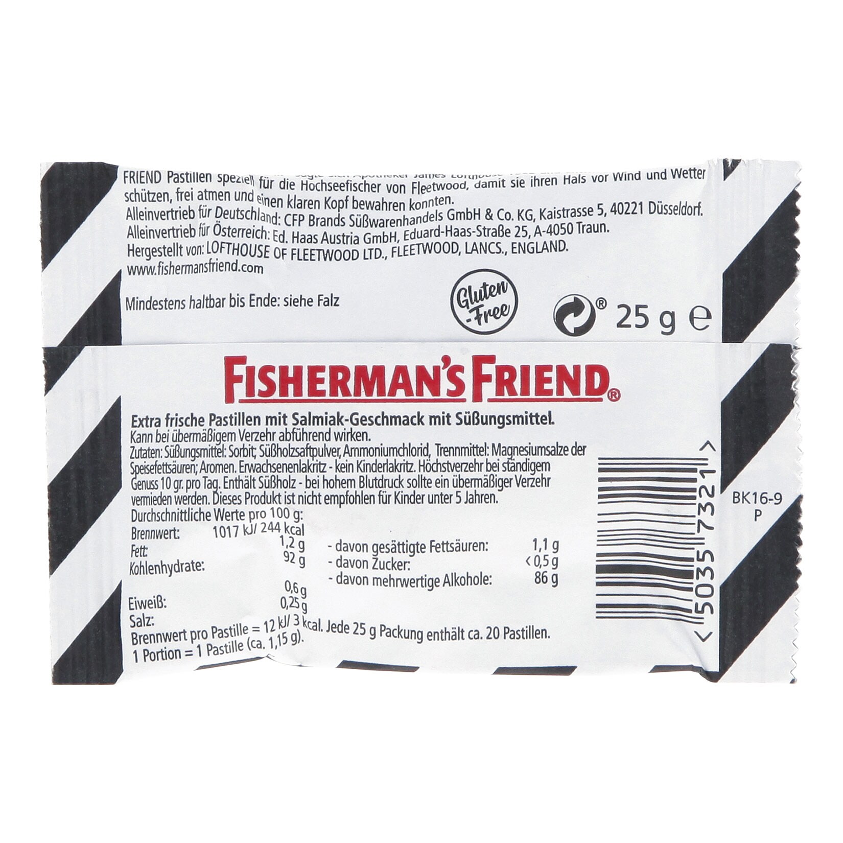Fishermans Friend Salmiak ohne Zucker 25 g, 24er Pack