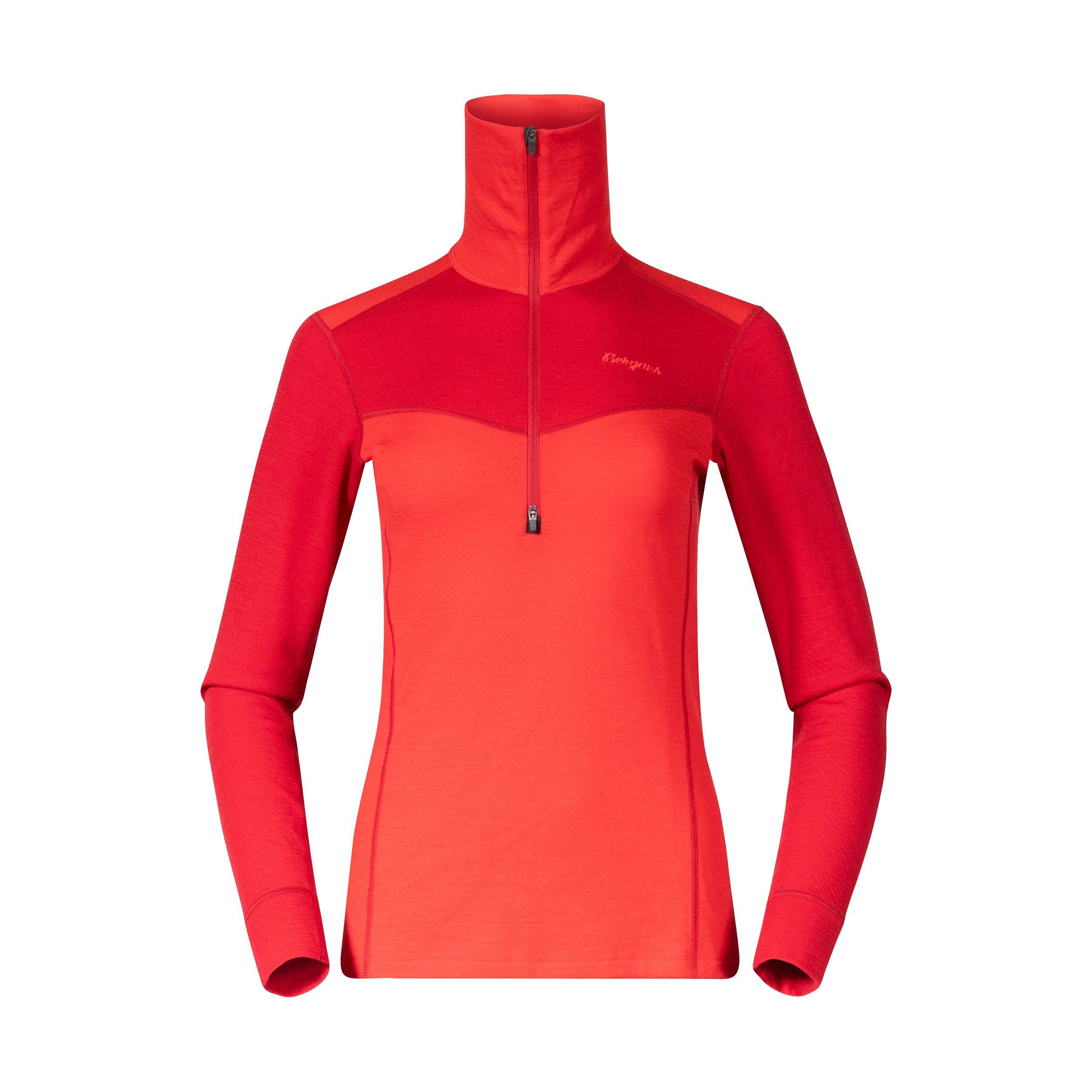 Inner:Dual Merino Half Zip Women FireRed / Red