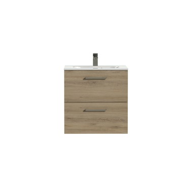 Tiger badkamermeubel Studio 60cm chalet eik/wit met RVS greep