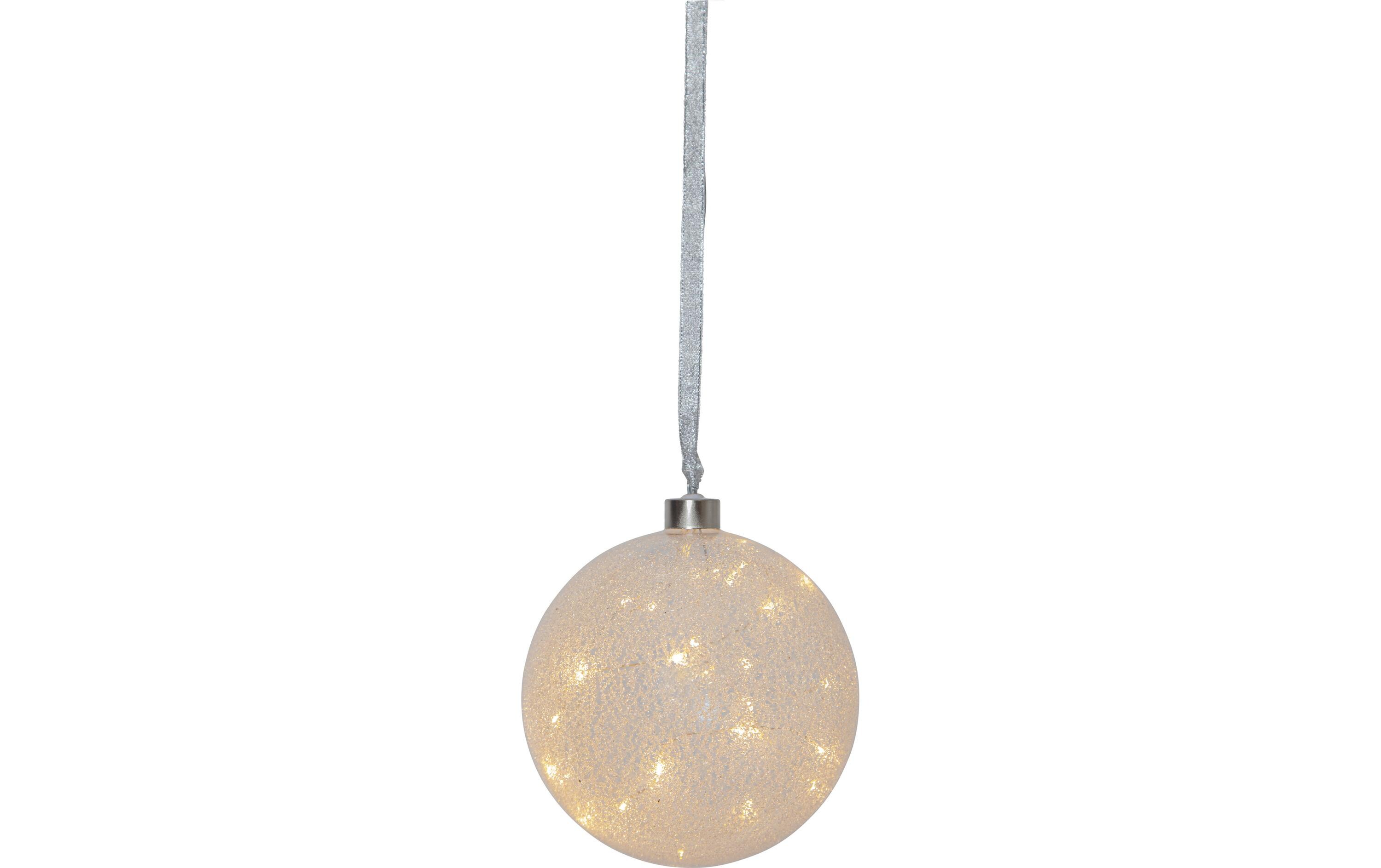 Weihnachtskugel Glow Snow, 30 LED, 15 cm, indoorWeihnachtskugel mit Beleuchtung