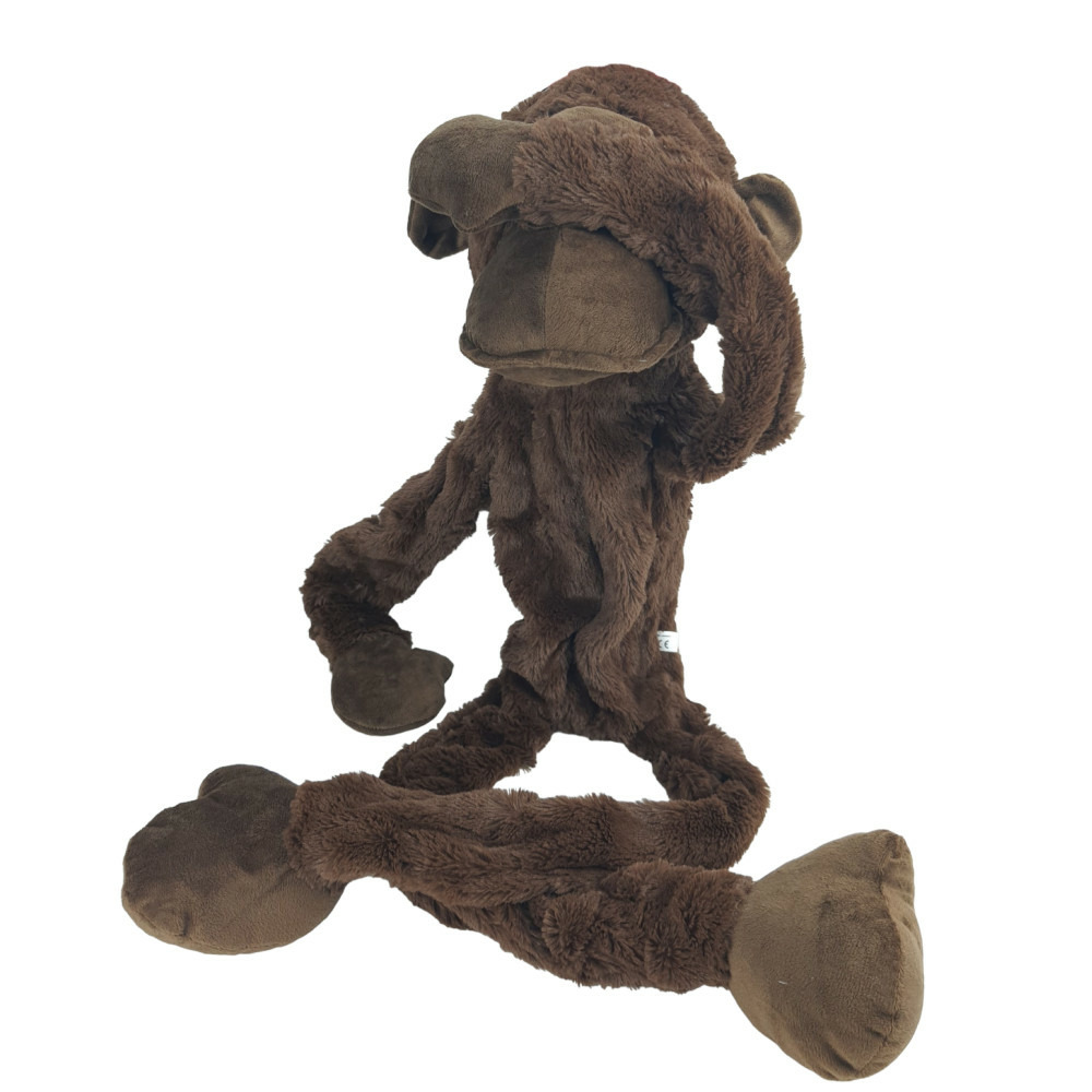 Jouet singe madina marron 100cm pour chien