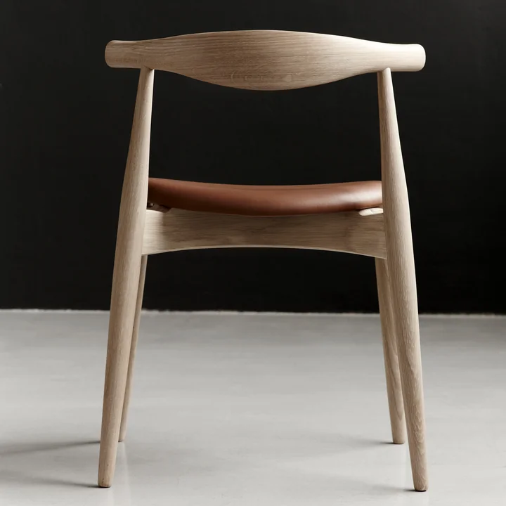 Carl Hansen - CH20 Elbow Chair, Eiche geseift / Leder (Thor 325)