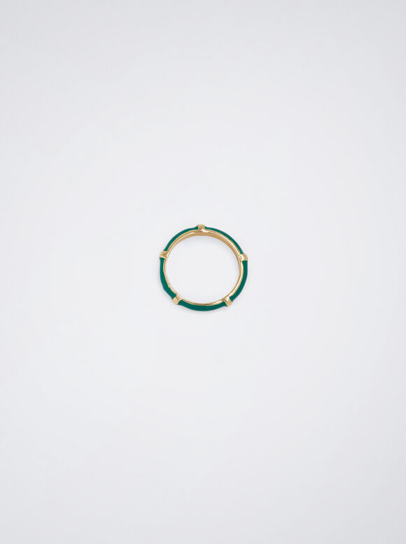Anillo Esmaltado - Verde
