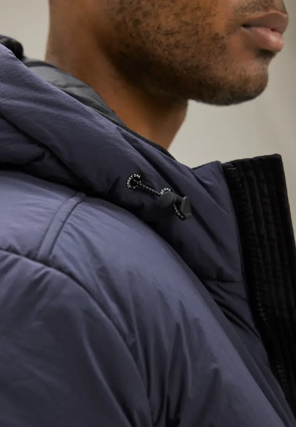 Sportive Puffer Winterjacke - deep night blue