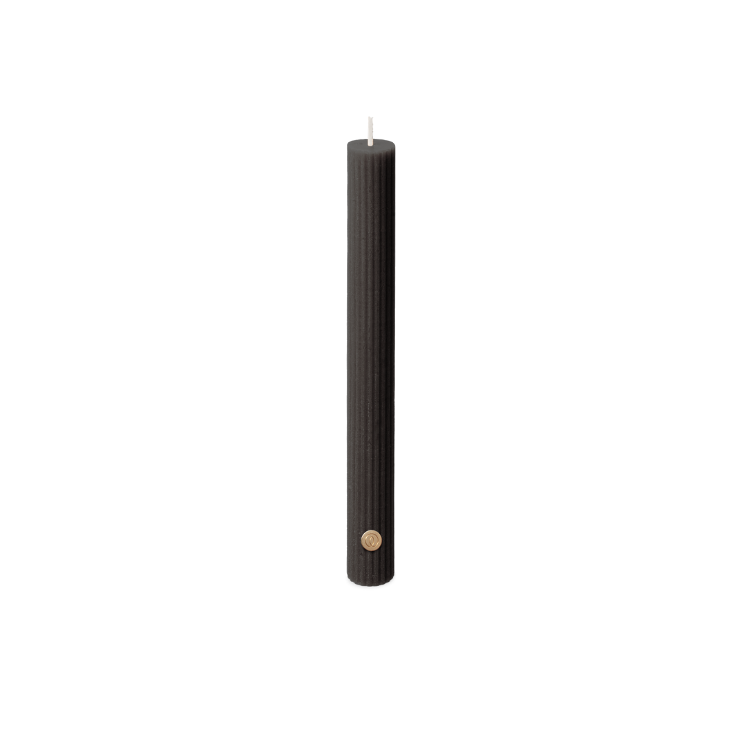 Spaas Geribde Dinerkaars - 23|240mm - Zwart - 10u - Set van 9