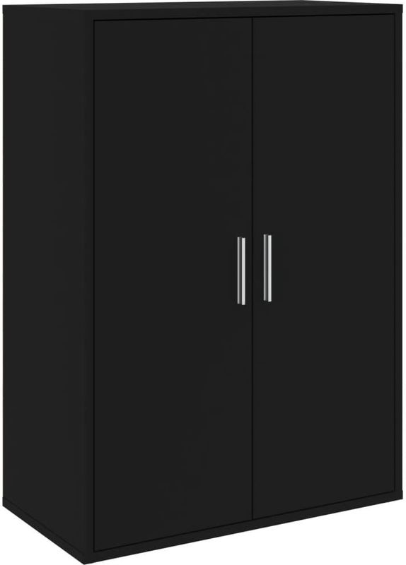 vidaXL - Dressoir - Zwart - Bewerkt Hout - 60x31x84 cm