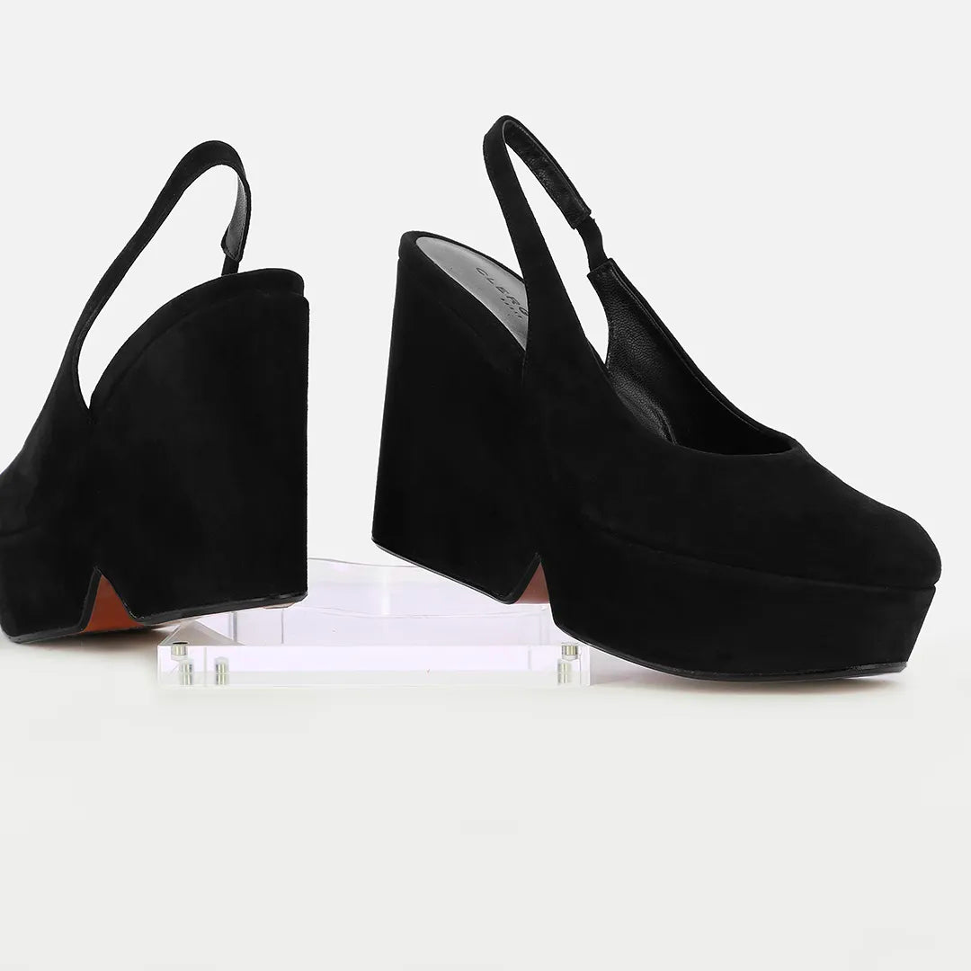 WEDGES - BELITA pumps, suede leather black
