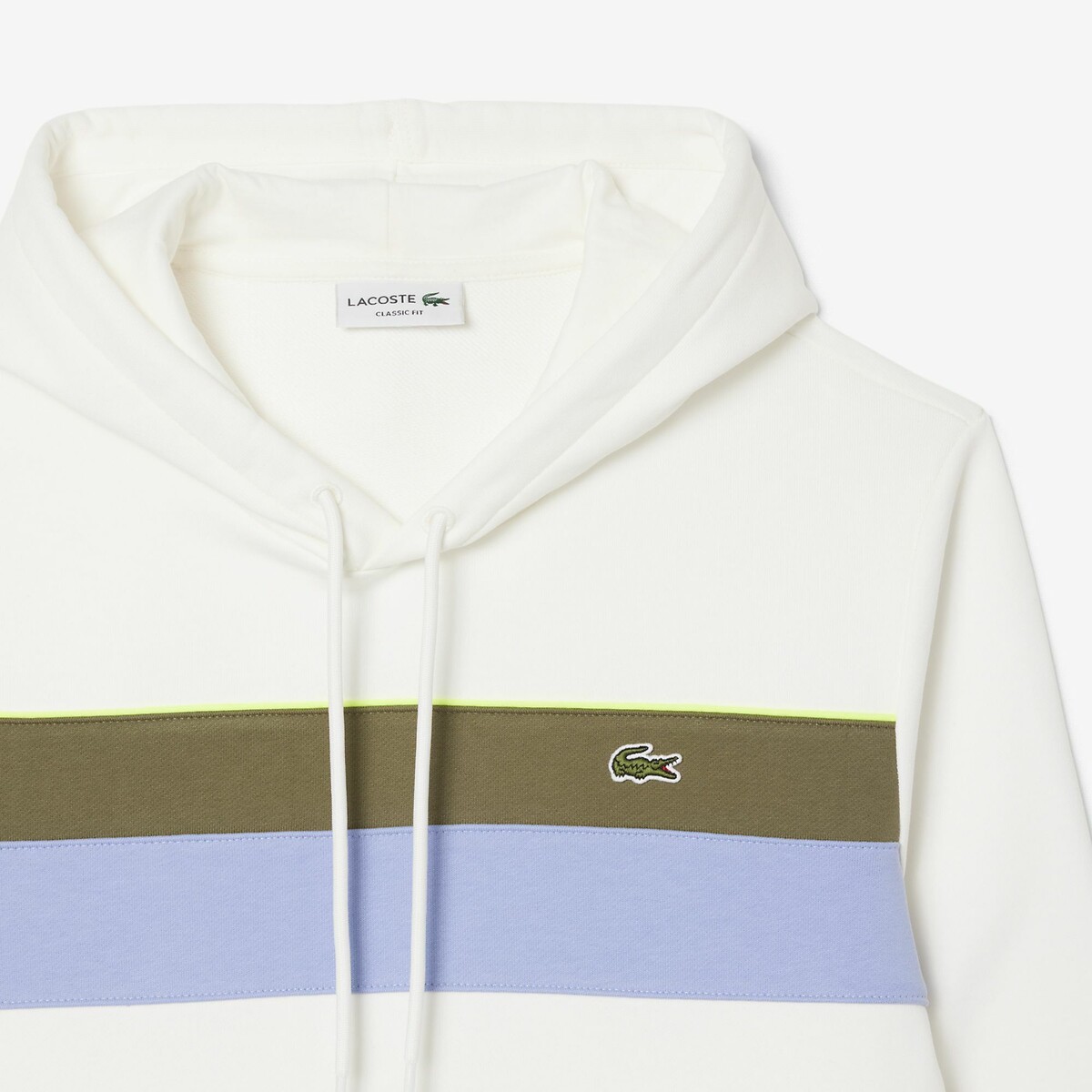 LACOSTE<br>Moletom com capuz e blocos de cor