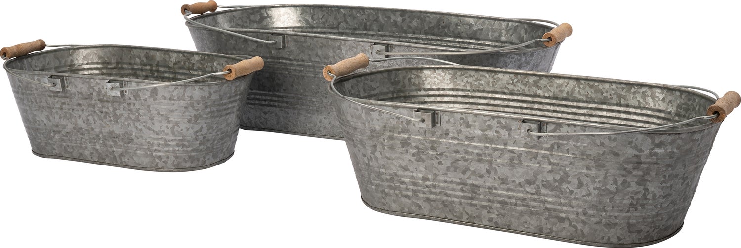 Intratuin plantenteil Vivi zink 46 x 22 x 14 cm