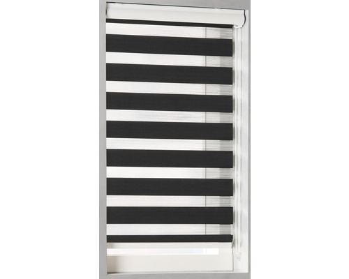 Soluna dubbel rolgordijn D-R3 met cassette, zwart, 40x175 cm