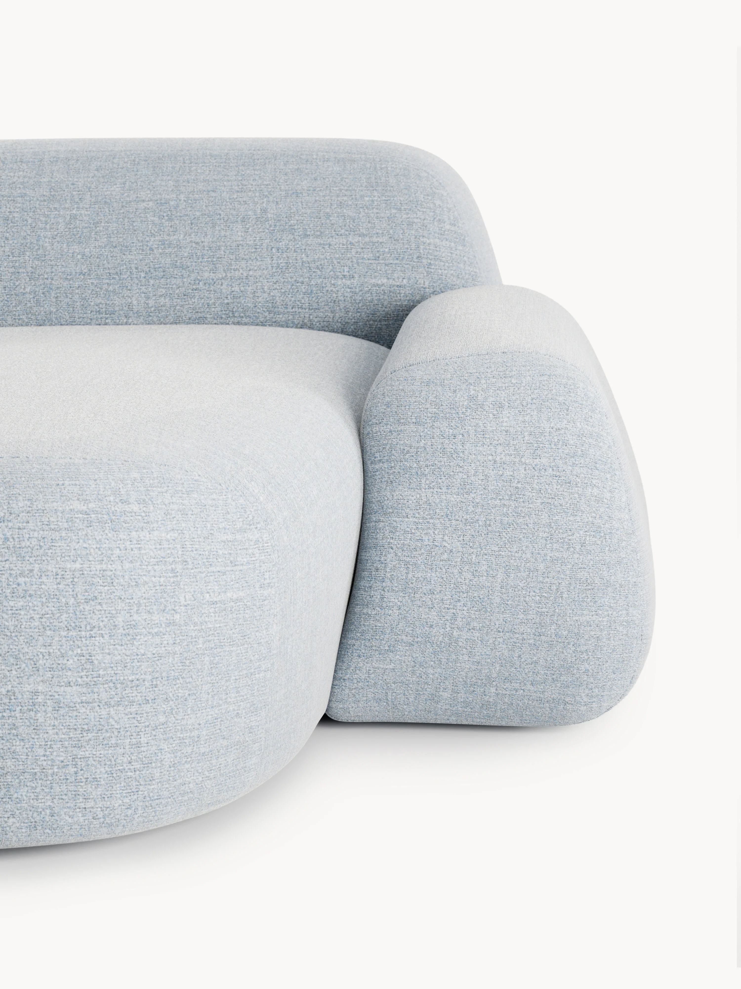 Modulaire bouclé hoekbank Wolke (3-zits)