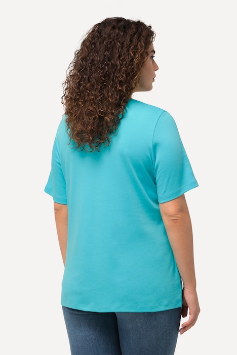 Shirt, doppellagige Vorderseite, Slim, Rundhals, Halbarm