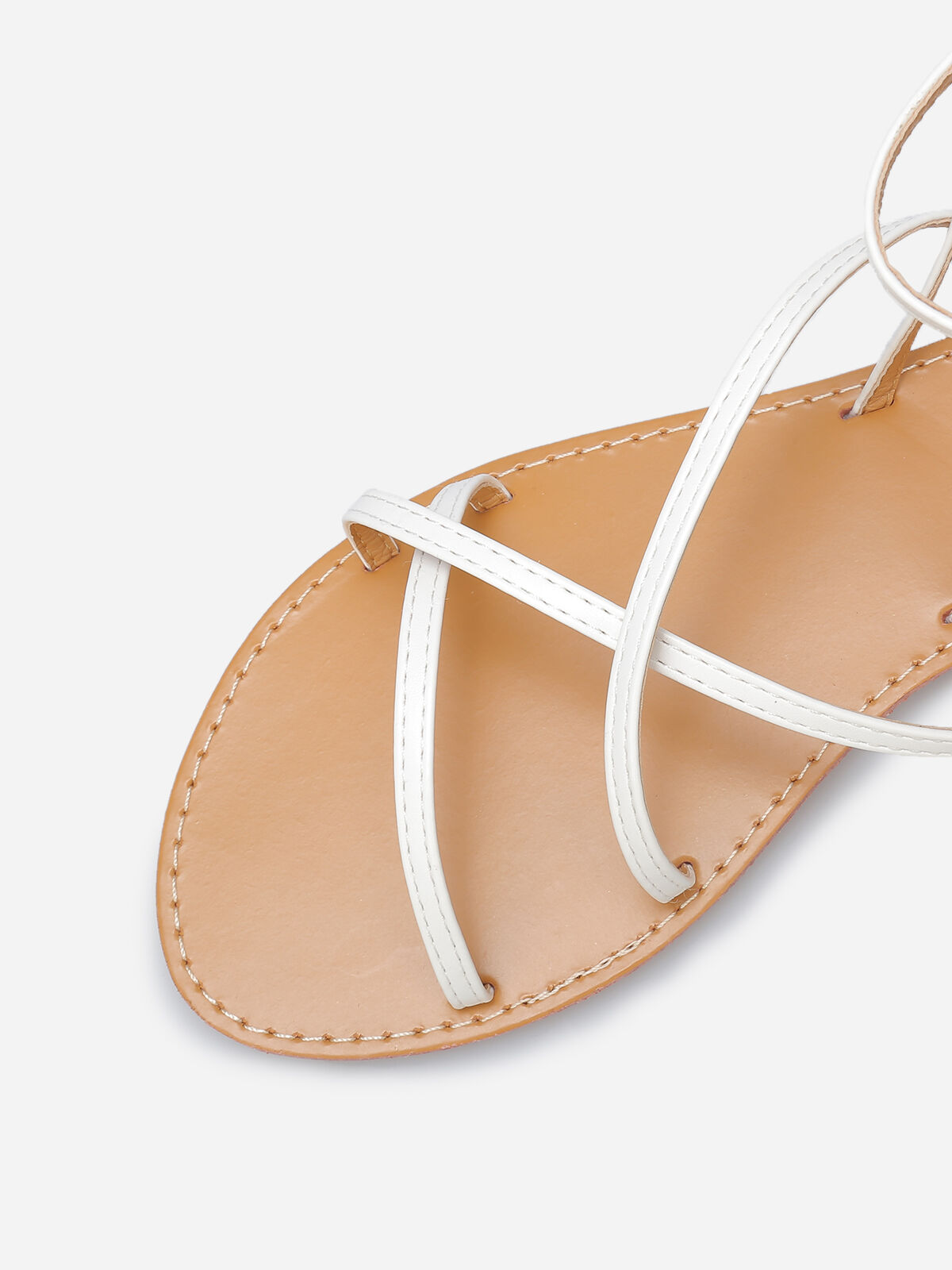 Nu-pieds à brides fines- Blanc