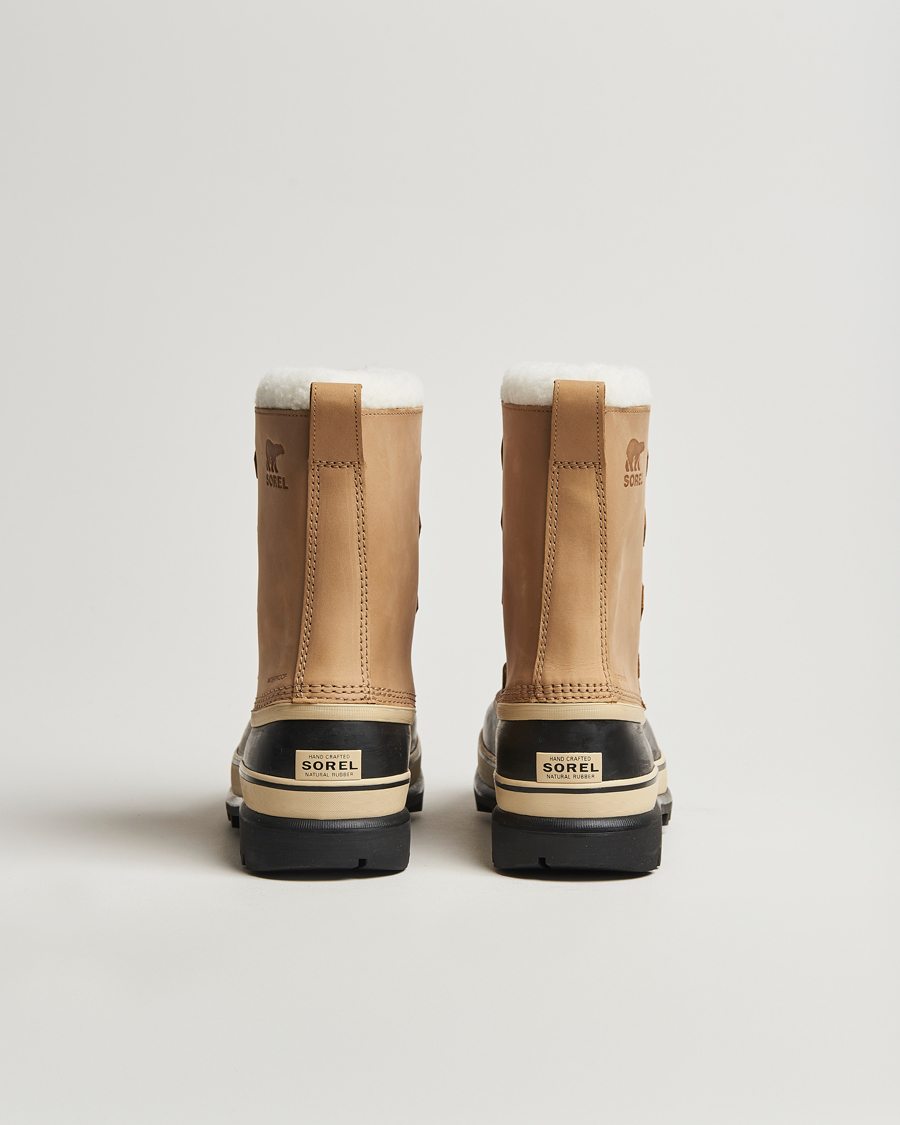 Sorel Caribou WP Felt Lined Leather Boots Buff
