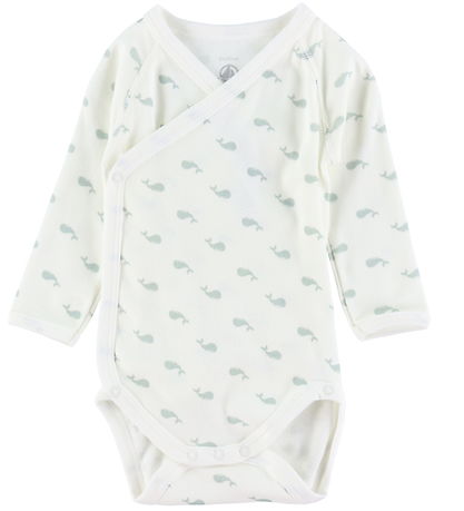 Petit Bateau Slå-om Body l/æ - 5-pak - Hvid/Bl?/ Grøn/Gul