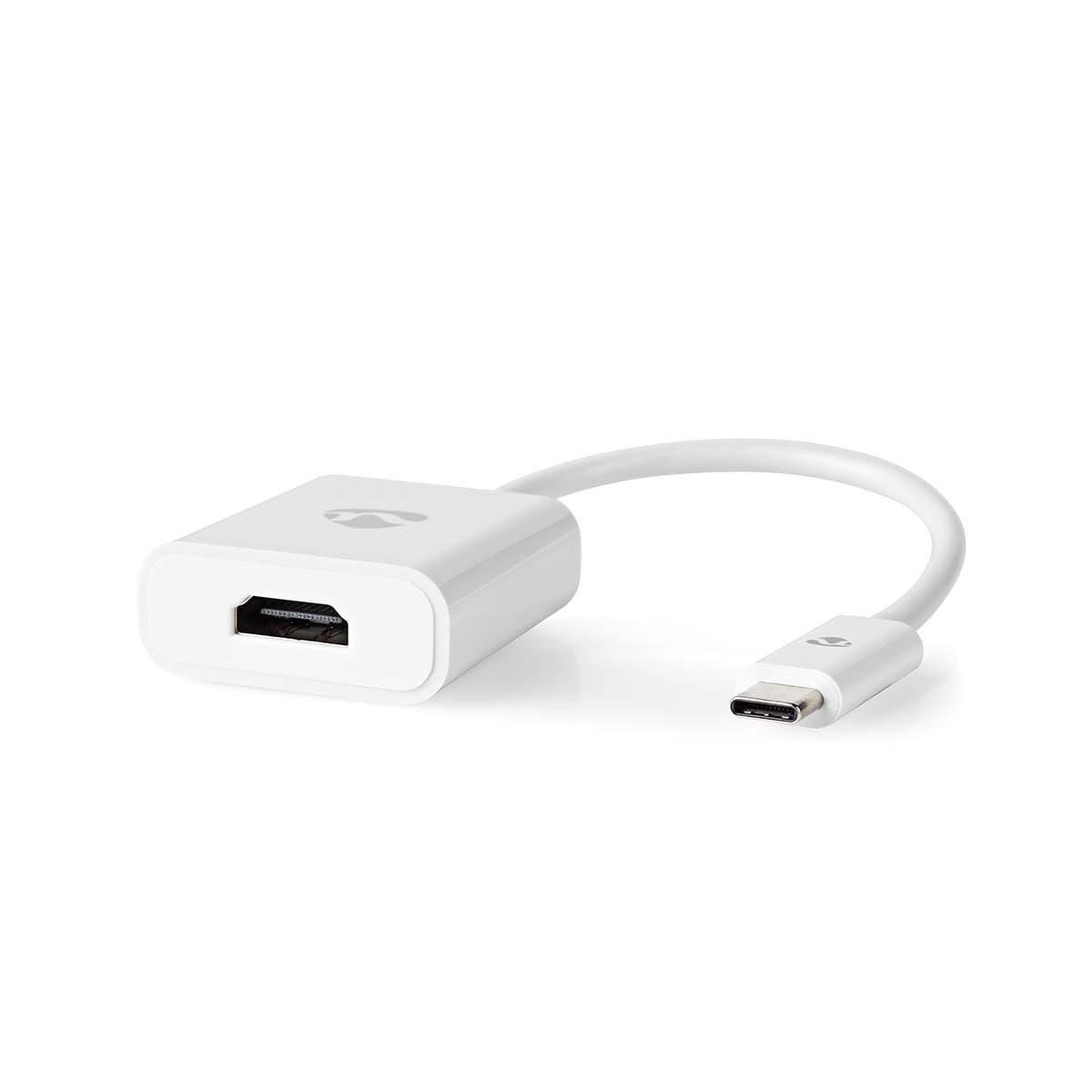Nedis USB-C™ Adapter | USB 3.2 Gen 1 | USB-C™ Hann | HDMI™ Output | 4K@30Hz | 0.20 m | Rund | Nikkel belagt | PVC | Hvit | Boks