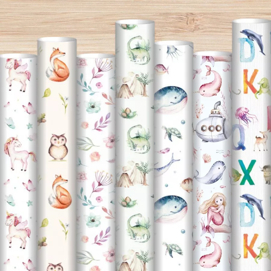 Nikima Geschenkpapier 5 Bögen Meerjungfrau – 1,60€qm Größe: - 84,1 x 59,4 cm bunt