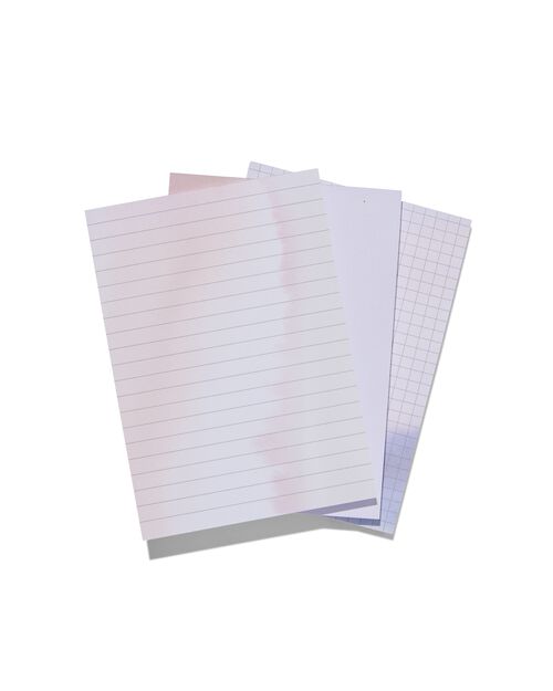3 blocs brouillon A6 ligné/quadrillé/vierge