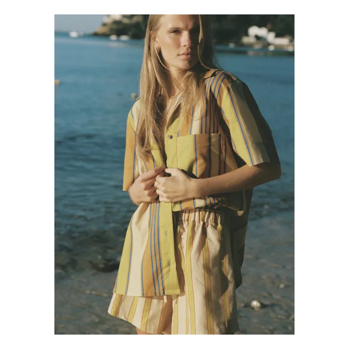Soleil Soleil Chemise Darcy Rayures Lin | Marron