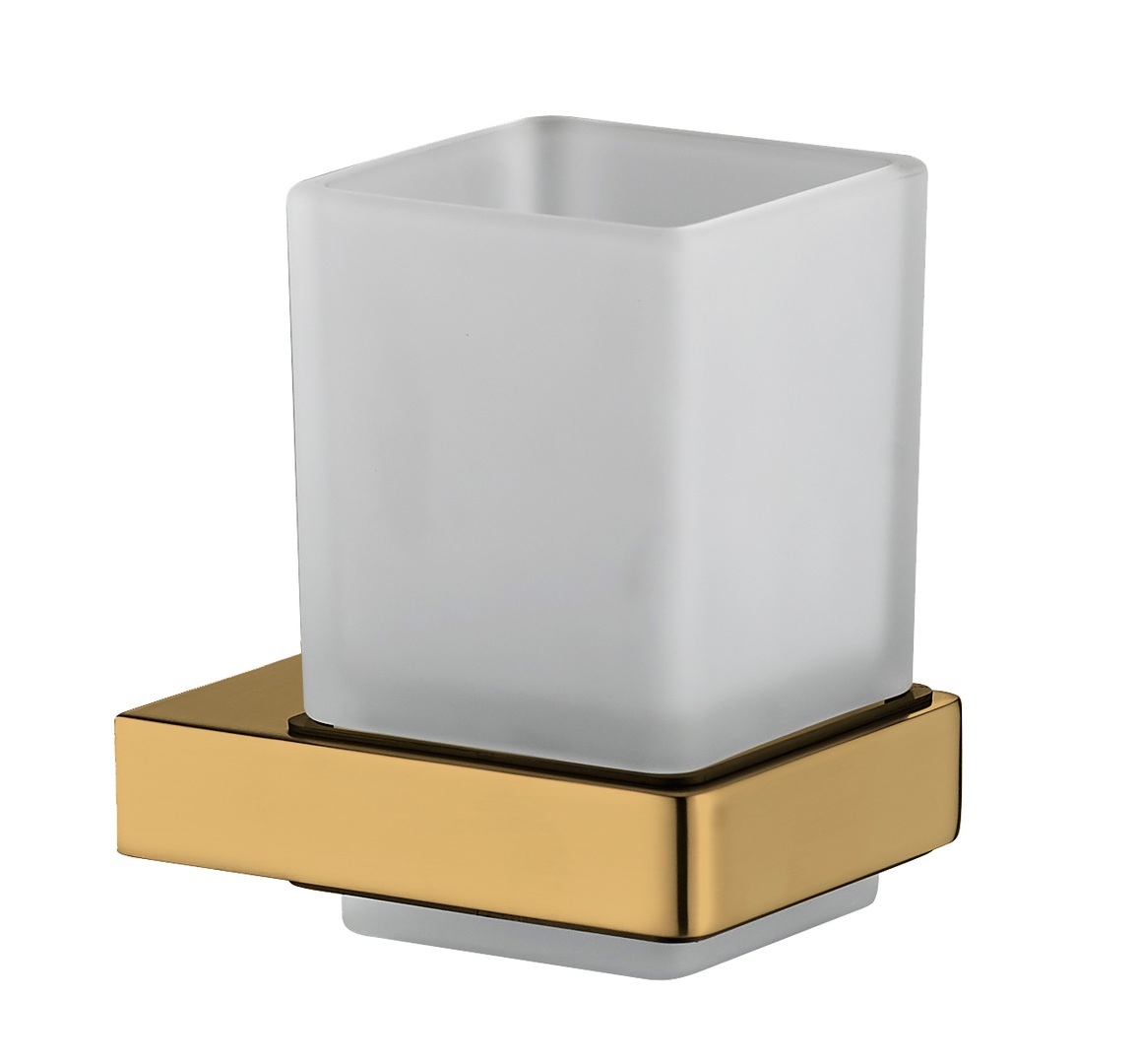 Plieger Altea glashouder met glas geborsteld goud