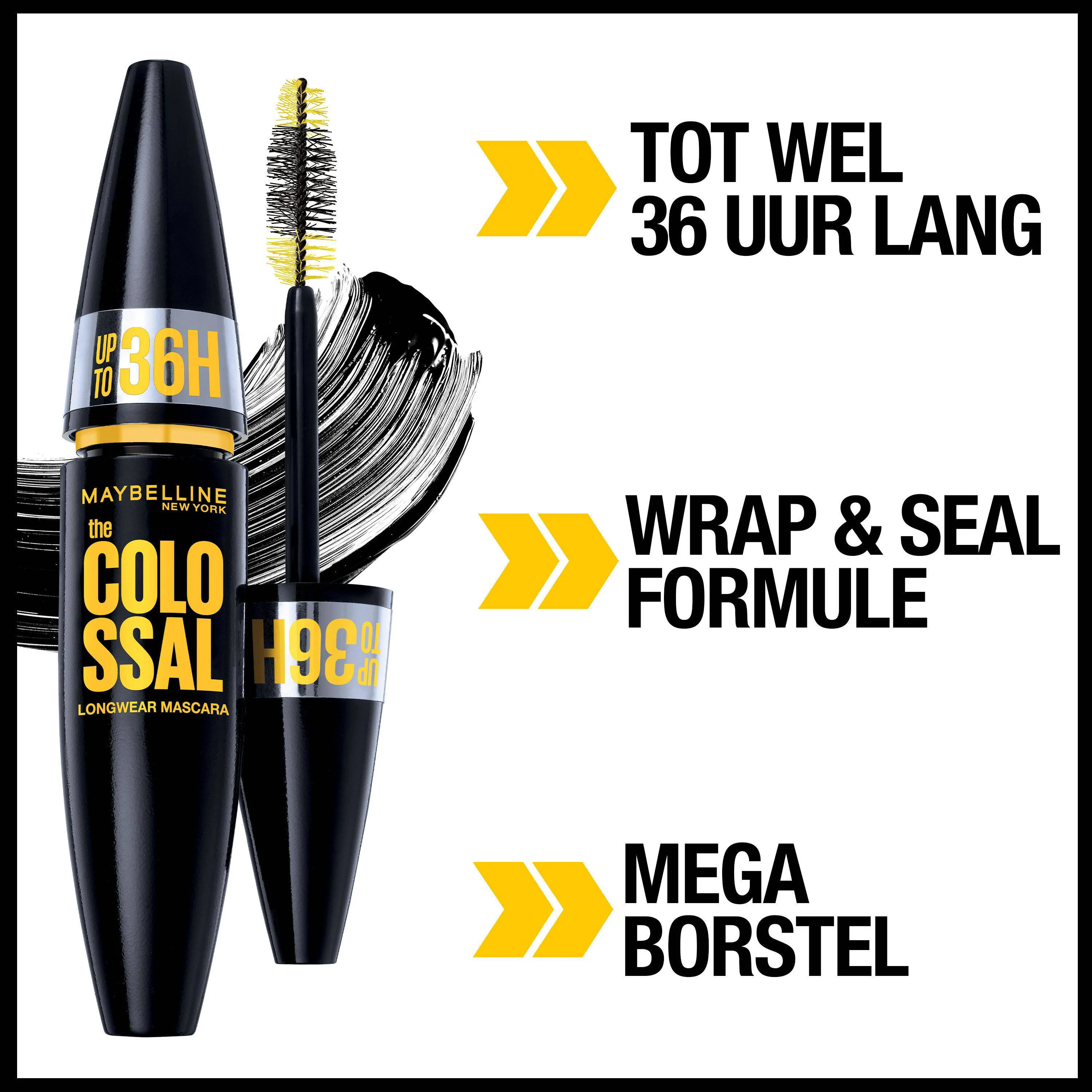 Maybelline New York Colossal up to 36H Volume mascara - Zwart