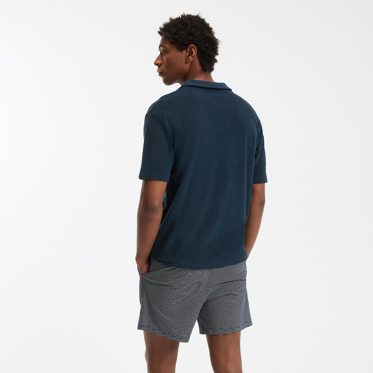 COLEÇÕES LA REDOUTE<br>Shorts de pijama, camiseta de manga curta com gola polo