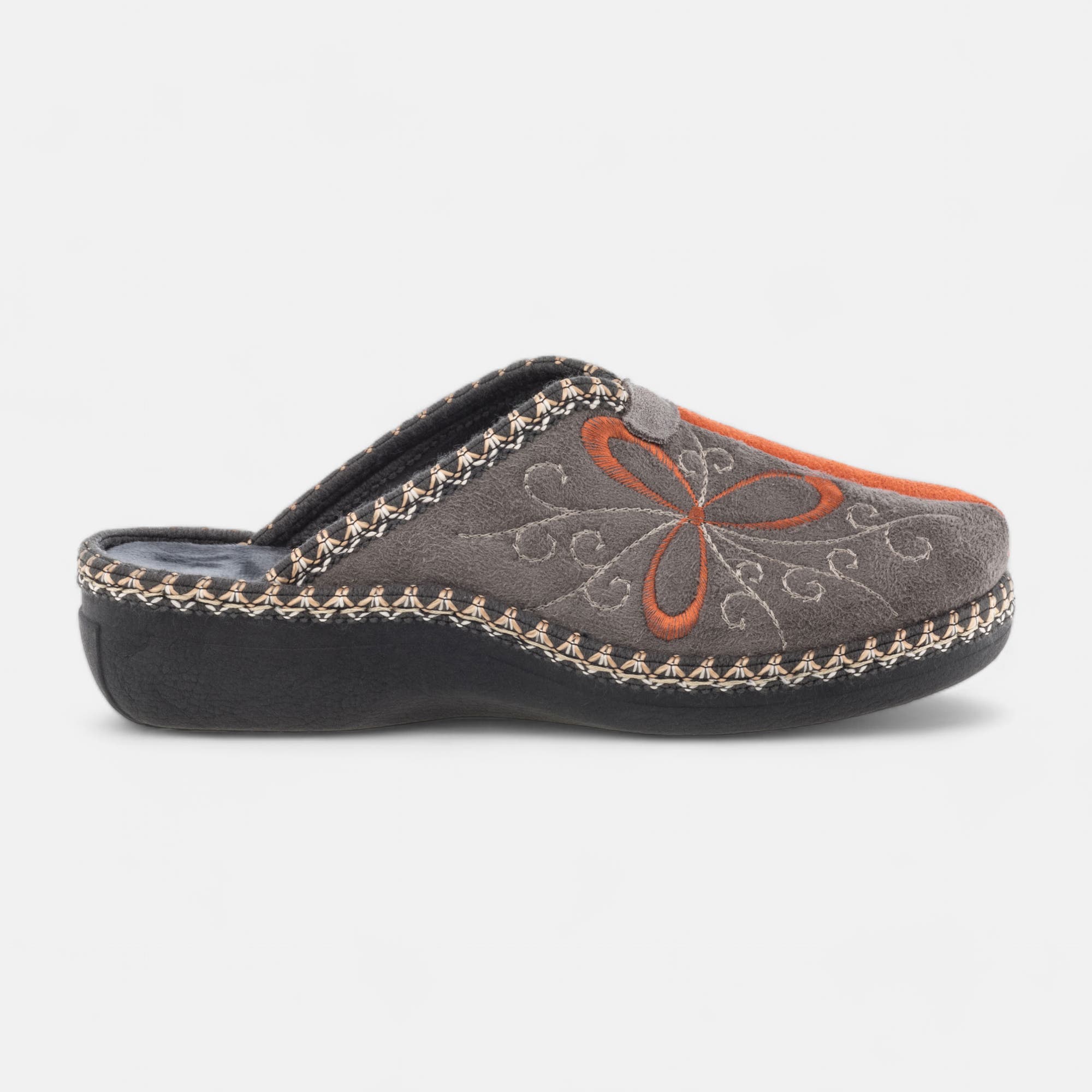 Pantoufles mules Femme orange