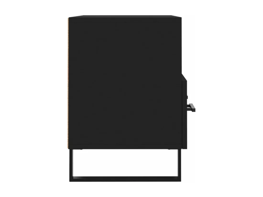 Meuble TV Noir 80x36x50 cm Bois d'ingénierie
