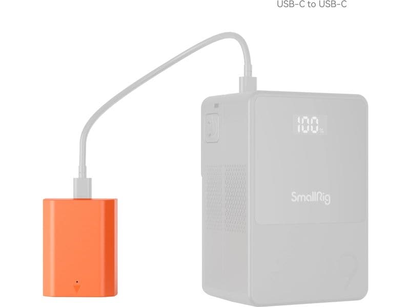 Smallrig Digitalkamera-Akku NP-FZ100 USB-C Orange Wiederaufladbarer Kamera-Akku