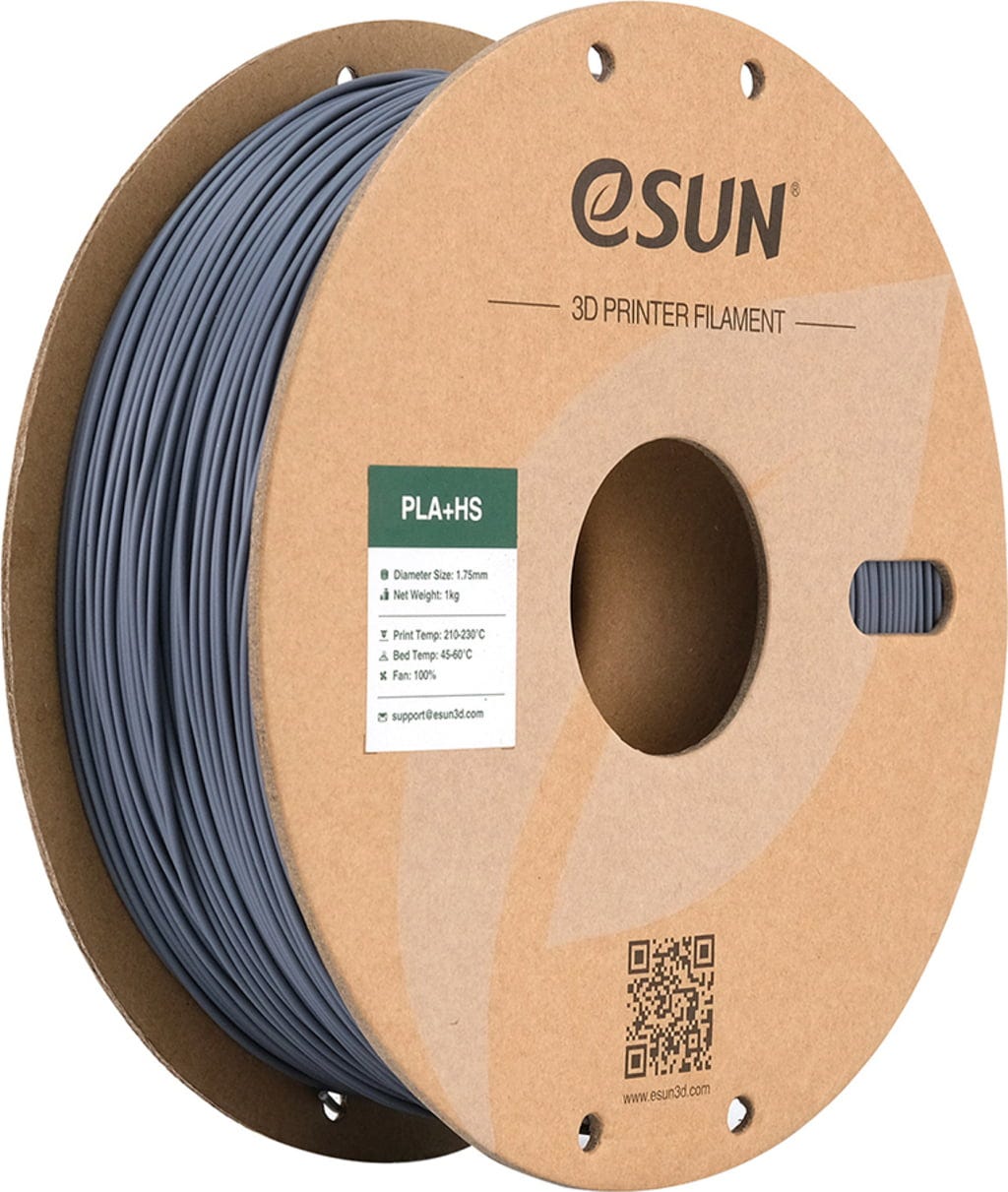 eSUN  PLA+HS Grey, 1,75 mm / 1000 g    PLA-Filament für den Hochgeschwindigkeitsdruck