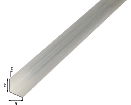 Aluminium hoekprofiel, natuurlijke afwerking, 35x35x1,5 mm, 2,6 m