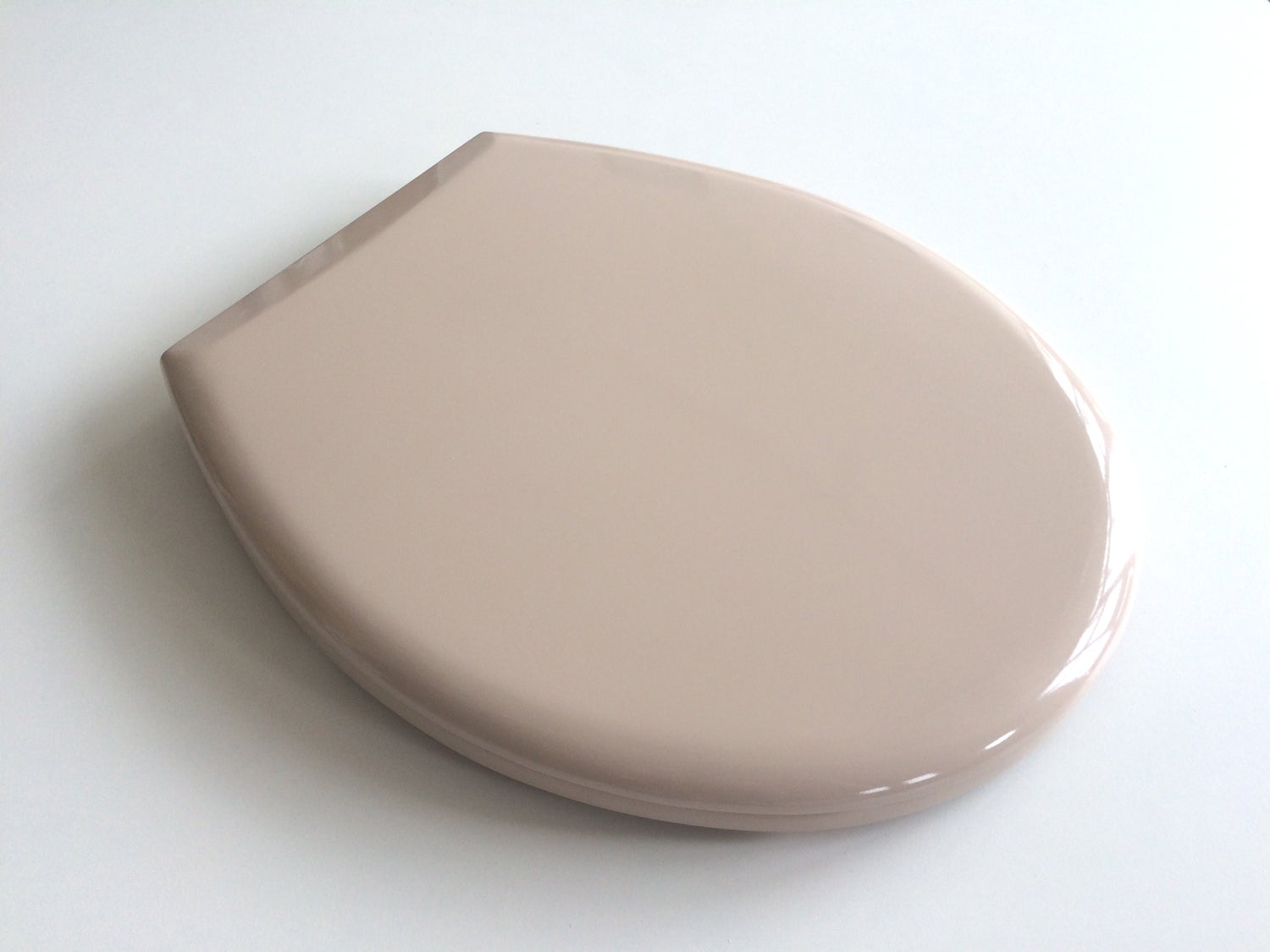 Klassieke toiletzitting Bernina beige, Duroplast, past op alle gangbare toiletten