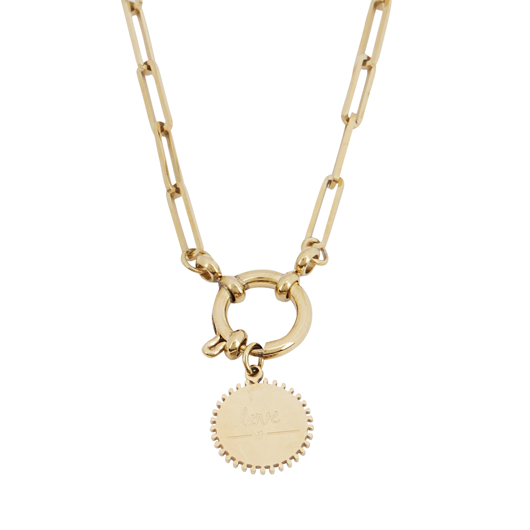 Collier en acier inoxydable | Doré