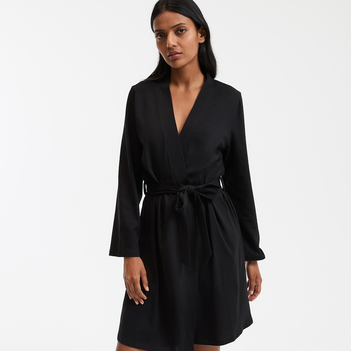 LA REDOUTE COLLECTIONS<br>Roupão liso em jersey de algodão