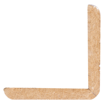 Hoeklat zelfklevend MDF wit folie 33x33 mm 260 cm