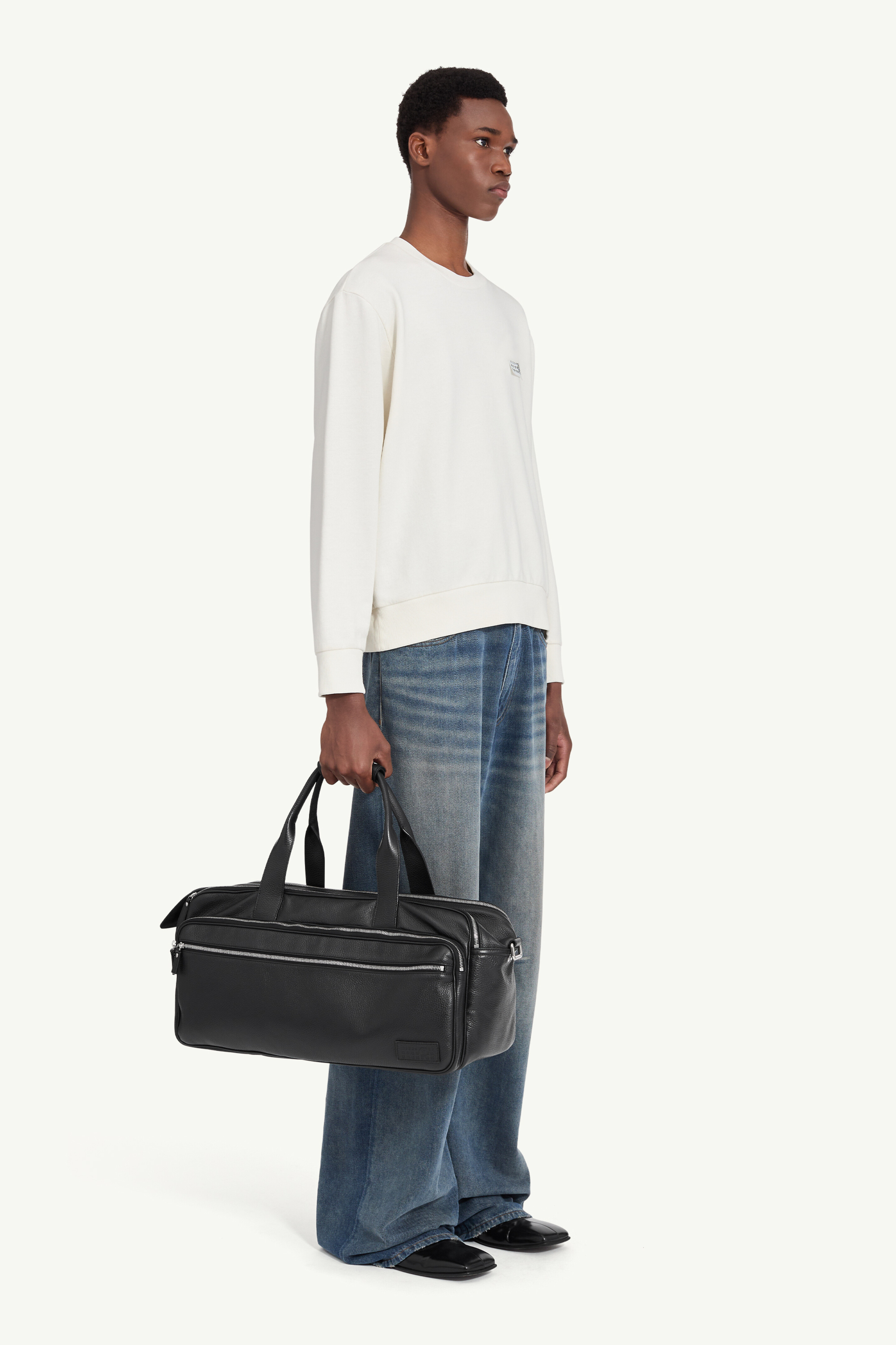 Pull Numeric à col rond pour homme | MM6 Blanc