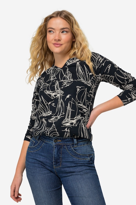 T-Shirt, Boote Print, OEKO-TEX
