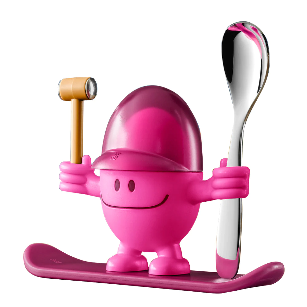 Coquetier Mc Egg avec cuillère rose WMF